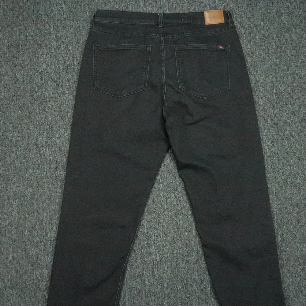 Faherty Pants Mens 32x26‎ Onyx Black Stretch Terry 5 Pocket Straight